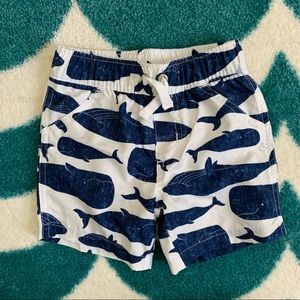 Carter’s Whale Swim Trunks (Navy/White) Size 18 mo.